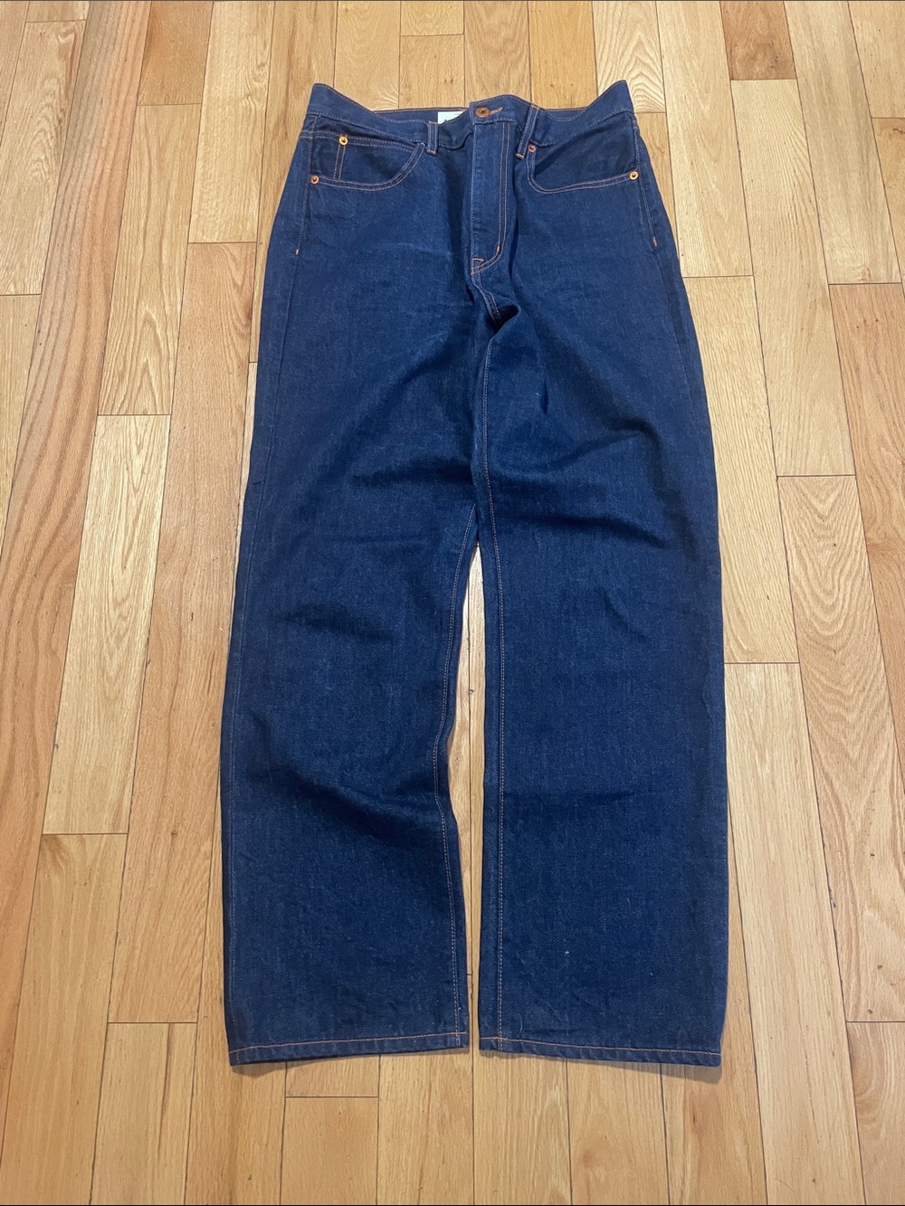SLVRLAKE Men's Straight Jeans in Deep Blue Denim
